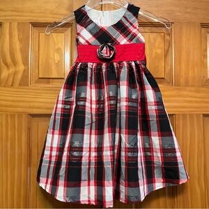 Ashley Ann Plaid Christmas Dress Size 4